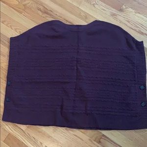 Maroon Sweater Poncho